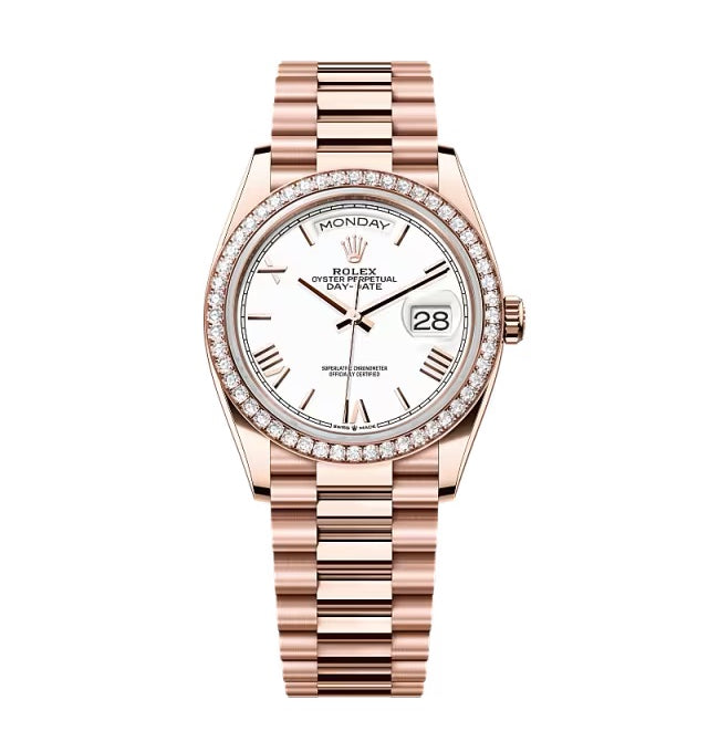 Rolex Day-Date White Dial 128345rbr-0070 36 mm