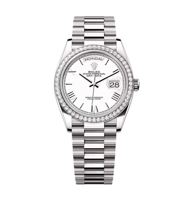 Rolex Day-Date White Dial 128349rbr-0043 36 mm