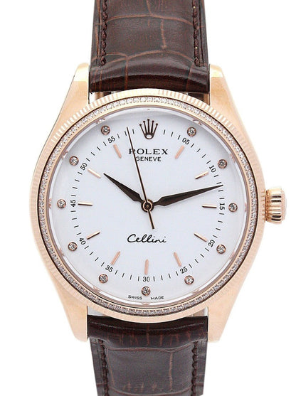 Rolex Cellini White Dial 5310 Rose Gold
