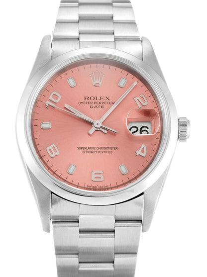 Rolex Oyster Perpetual Date Salmon Dial 15200 34 mm