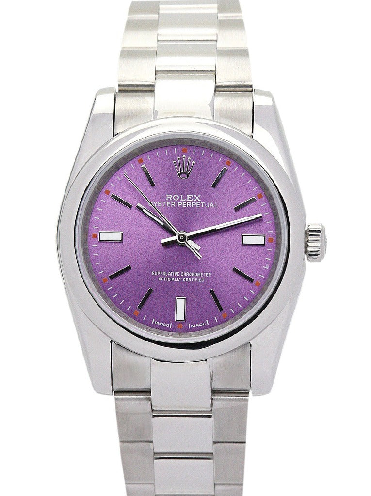 Rolex Oyster Perpetual Lady Purple Dial 177200 31 mm