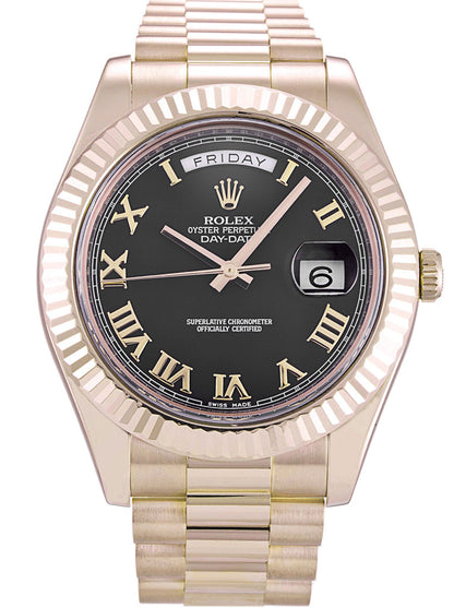 Rolex Day-Date II Black Dial 218235 40 mm