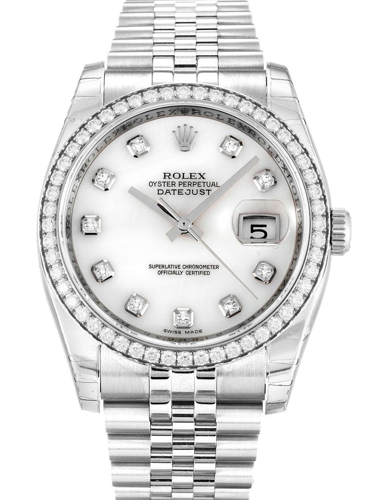 Rolex Datejust Mother of Pearl – White Dial 116244 36 mm