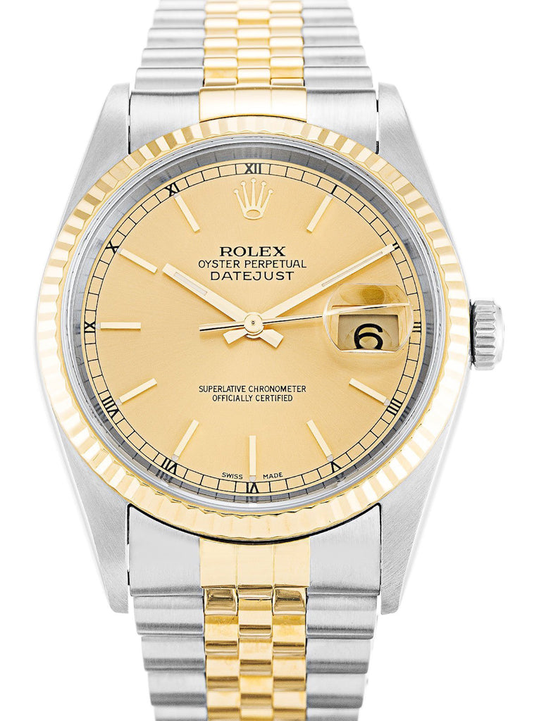 Rolex Datejust Champagne Dial 16233 36 mm