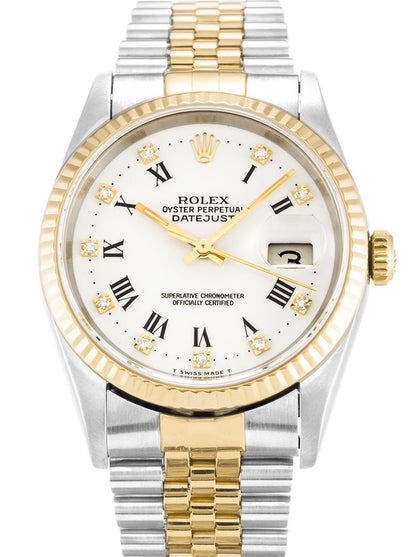 Rolex Datejust White Dial 16233 36 mm