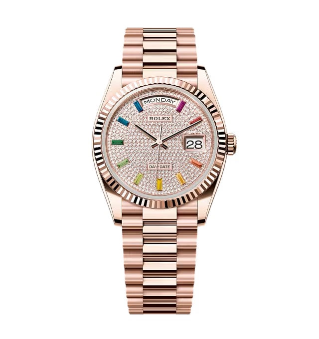 Rolex Day-Date Diamond-Paved Dial 128235-0039 36 mm