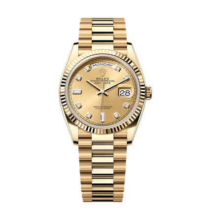 Rolex Day-Date Champagne Diamond Dial 128238-0008 36 mm