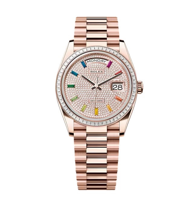 Rolex Day-Date Diamond-Paved Dial 128395tbr-0008 36 mm