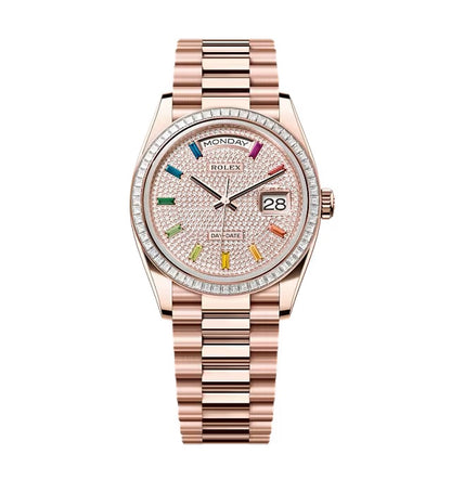 Rolex Day-Date Diamond-Paved Dial 128395tbr-0008 36 mm