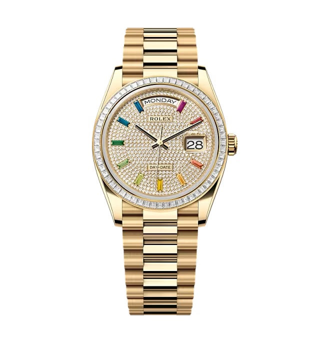 Rolex Day-Date Diamond-Paved Dial 128398tbr-0012 36 mm