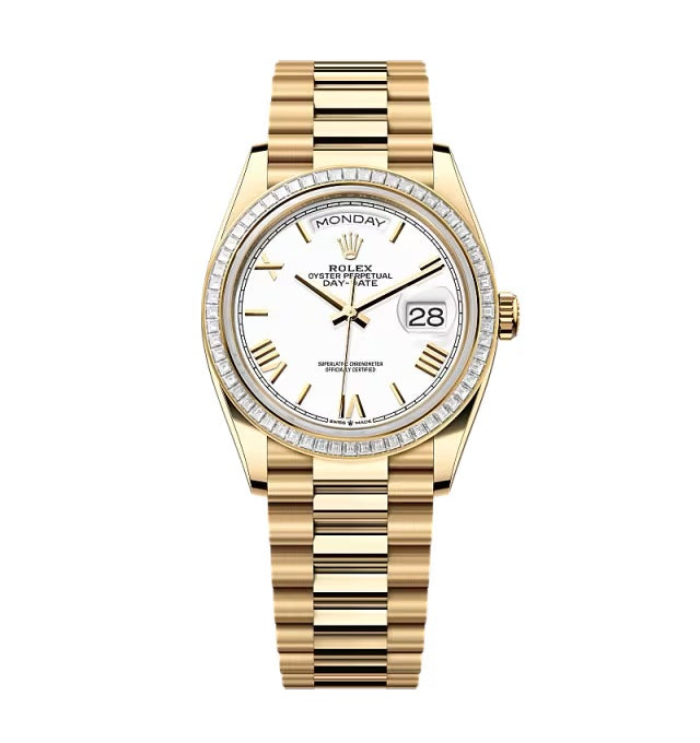 Rolex Day-Date White Dial 128398tbr-0026 36 mm