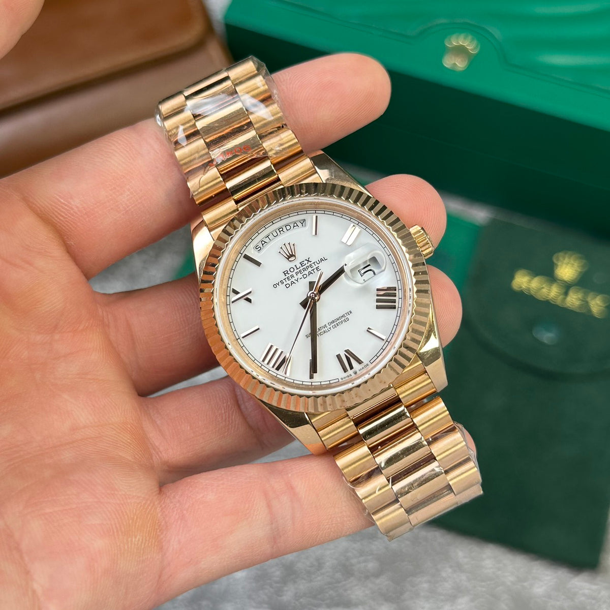 Rolex Day-Date White Dial 228238-0042 40 mm