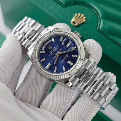 Rolex Day-Date Bright Blue Diamond Dial 128239-0069 36 mm