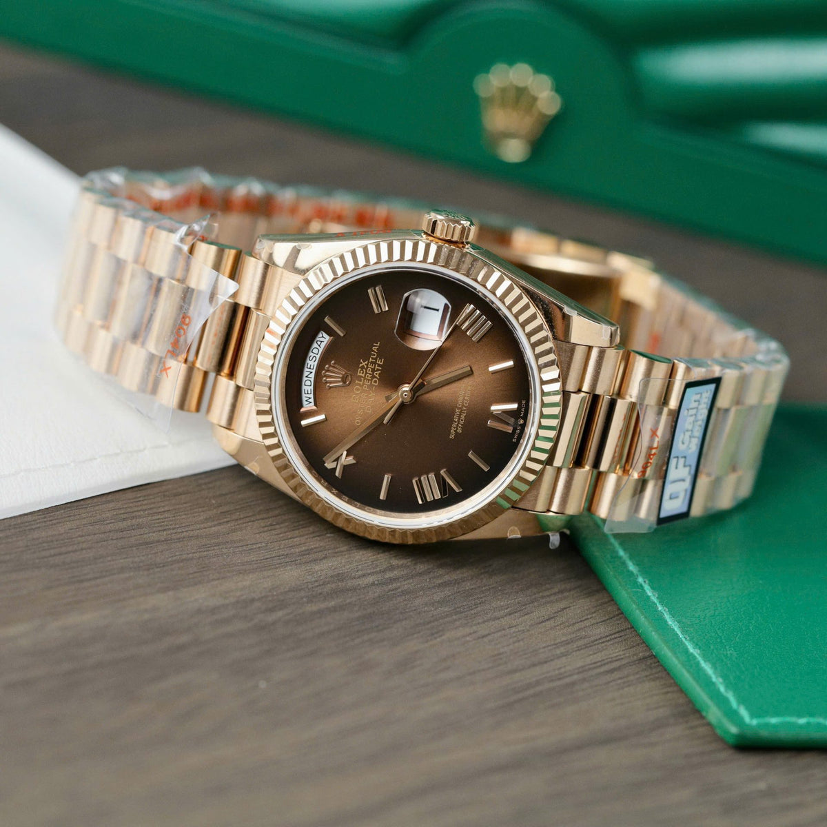 Rolex Day-Date Brown Ombré Dial 128235-0075 36 mm