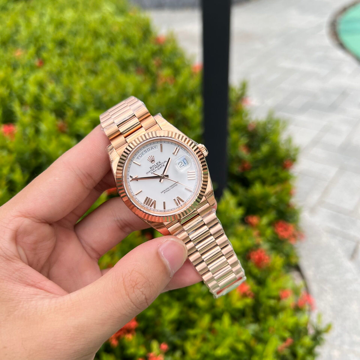 Rolex Day-Date White Dial 128235-0070 36 mm