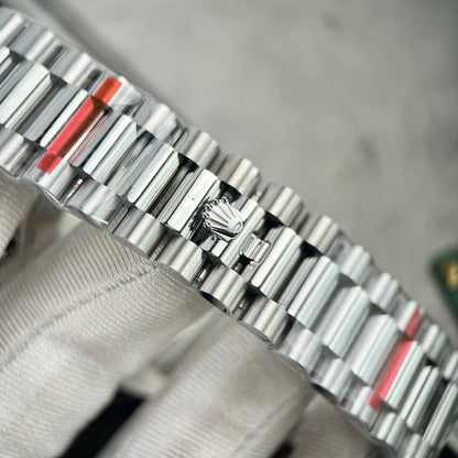 Rolex Day-Date Grey Stick Tapestry Dial 228239-0002 40 mm