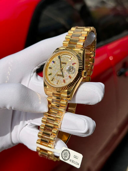 Rolex Day-Date Diamond-Paved Dial 128238-0051 36 mm