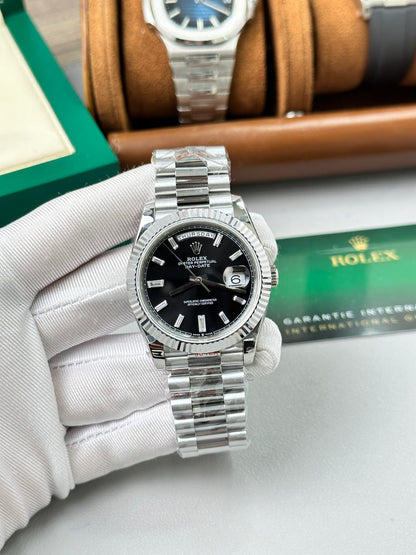 Rolex Day-Date Bright Black Diamond Dial 228236-0004 40 mm
