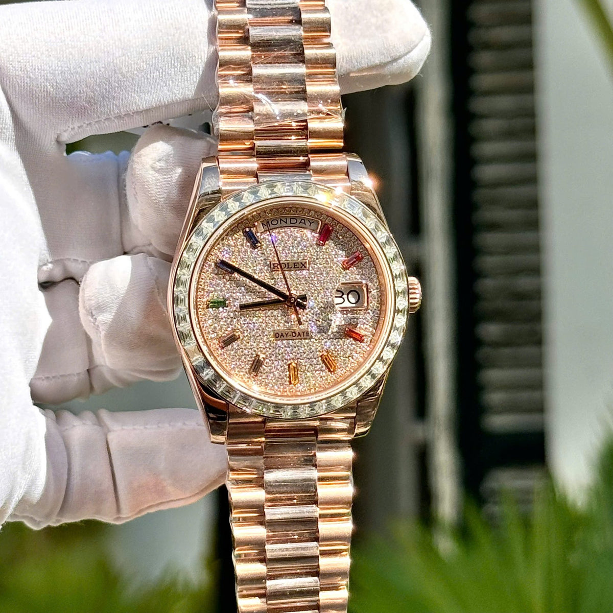 Rolex Day-Date Diamond-Paved Dial 128395tbr-0008 36 mm