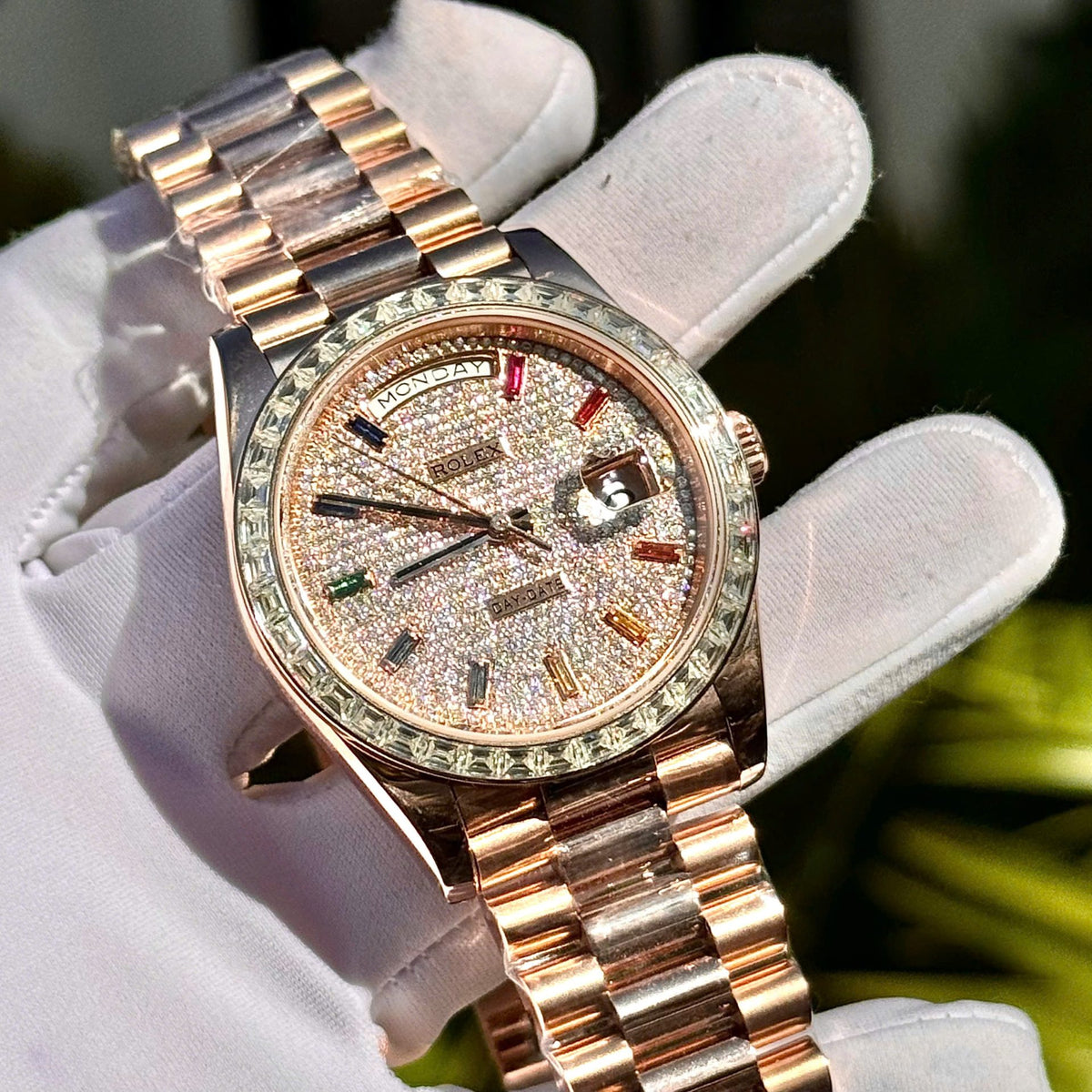 Rolex Day-Date Diamond-Paved Dial 128395tbr-0008 36 mm