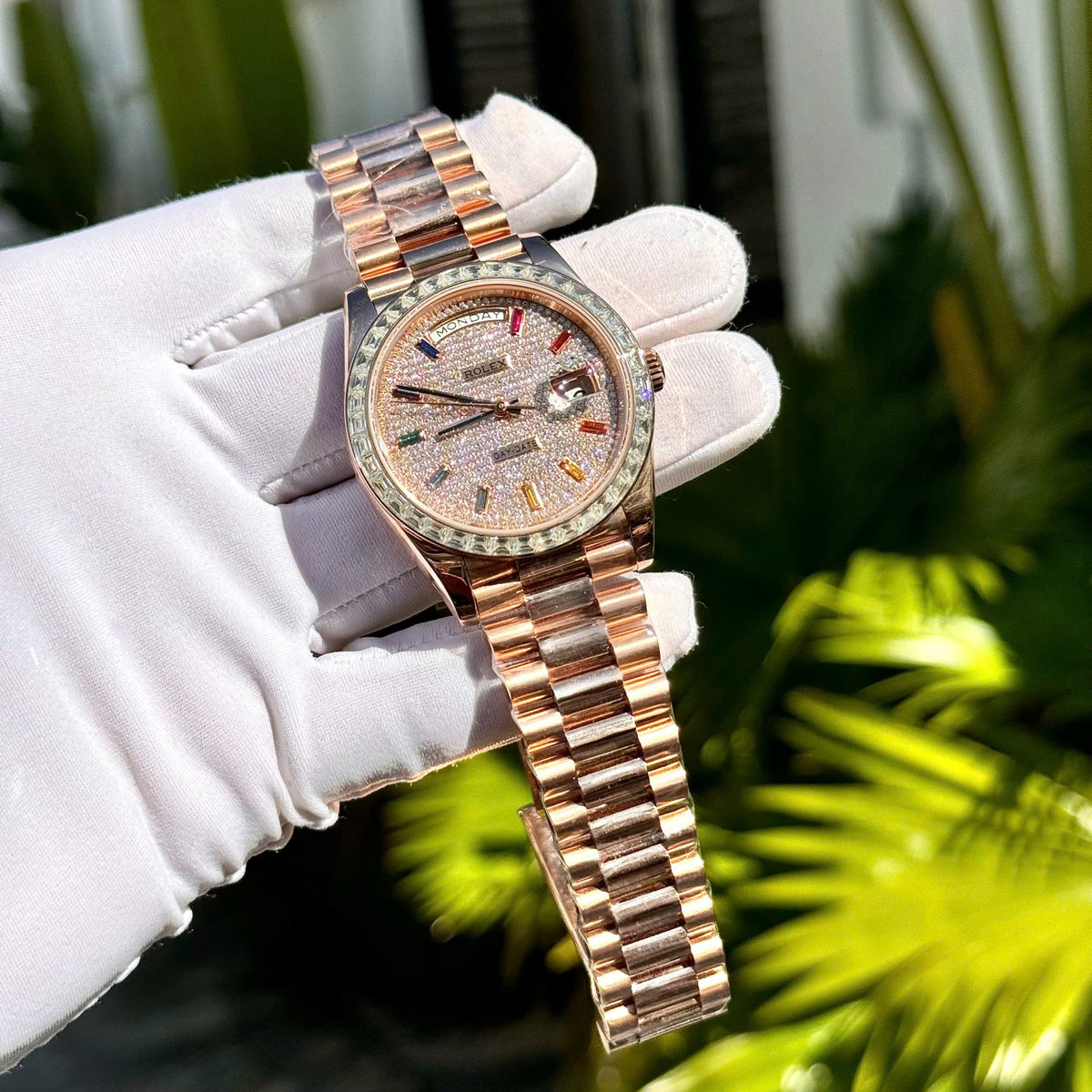 Rolex Day-Date Diamond-Paved Dial 128395tbr-0008 36 mm