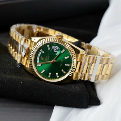 Rolex Day-Date Bright Green Diamond Dial 128238-0130 36 mm