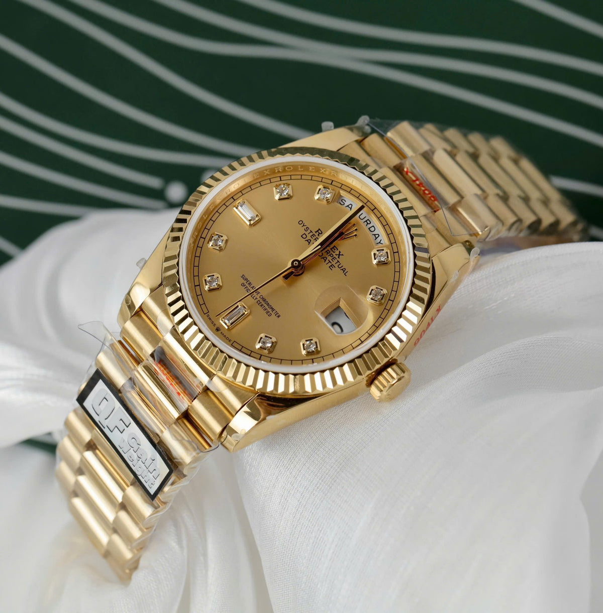 Rolex Day-Date Champagne Diamond Dial 128238-0008 36 mm