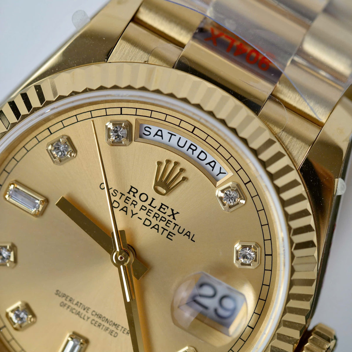 Rolex Day-Date Champagne Diamond Dial 128238-0008 36 mm