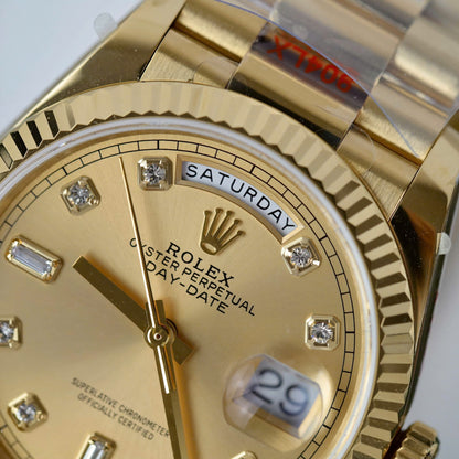 Rolex Day-Date Champagne Diamond Dial 128238-0008 36 mm