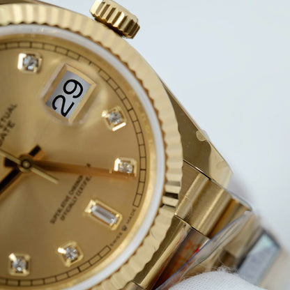 Rolex Day-Date Champagne Diamond Dial 128238-0008 36 mm