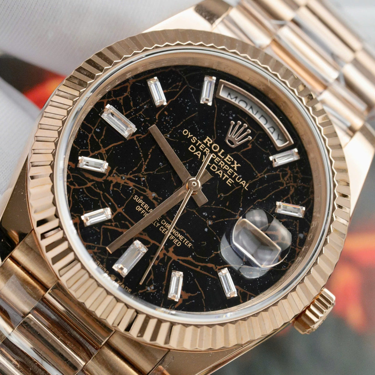 Rolex Day-Date Eisenkiesel Diamond Dial 228235-0045 40 mm