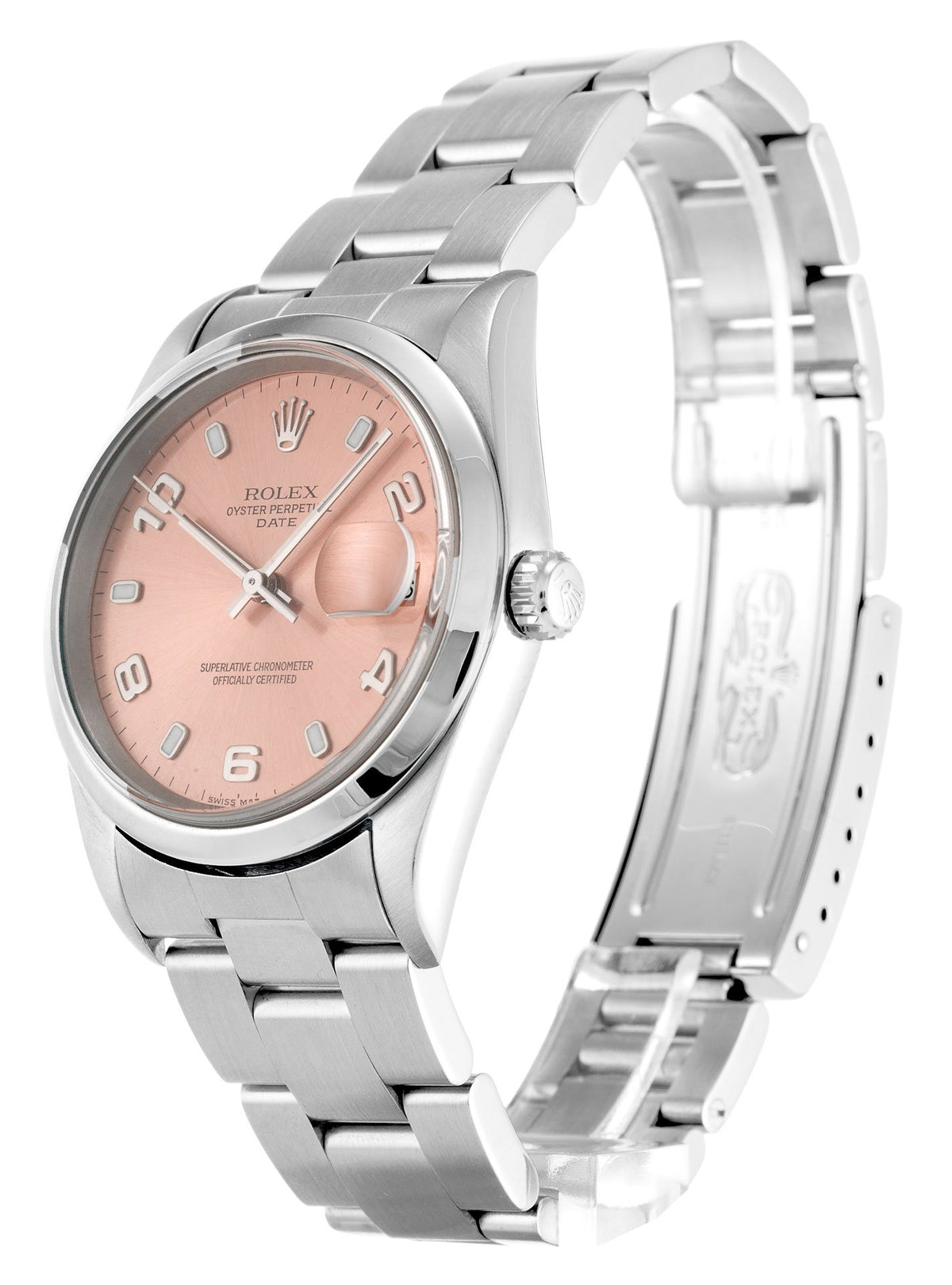 Rolex Oyster Perpetual Date Salmon Dial 15200 34 mm