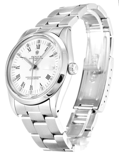 Rolex Oyster Perpetual Date White Dial 15000 34 mm
