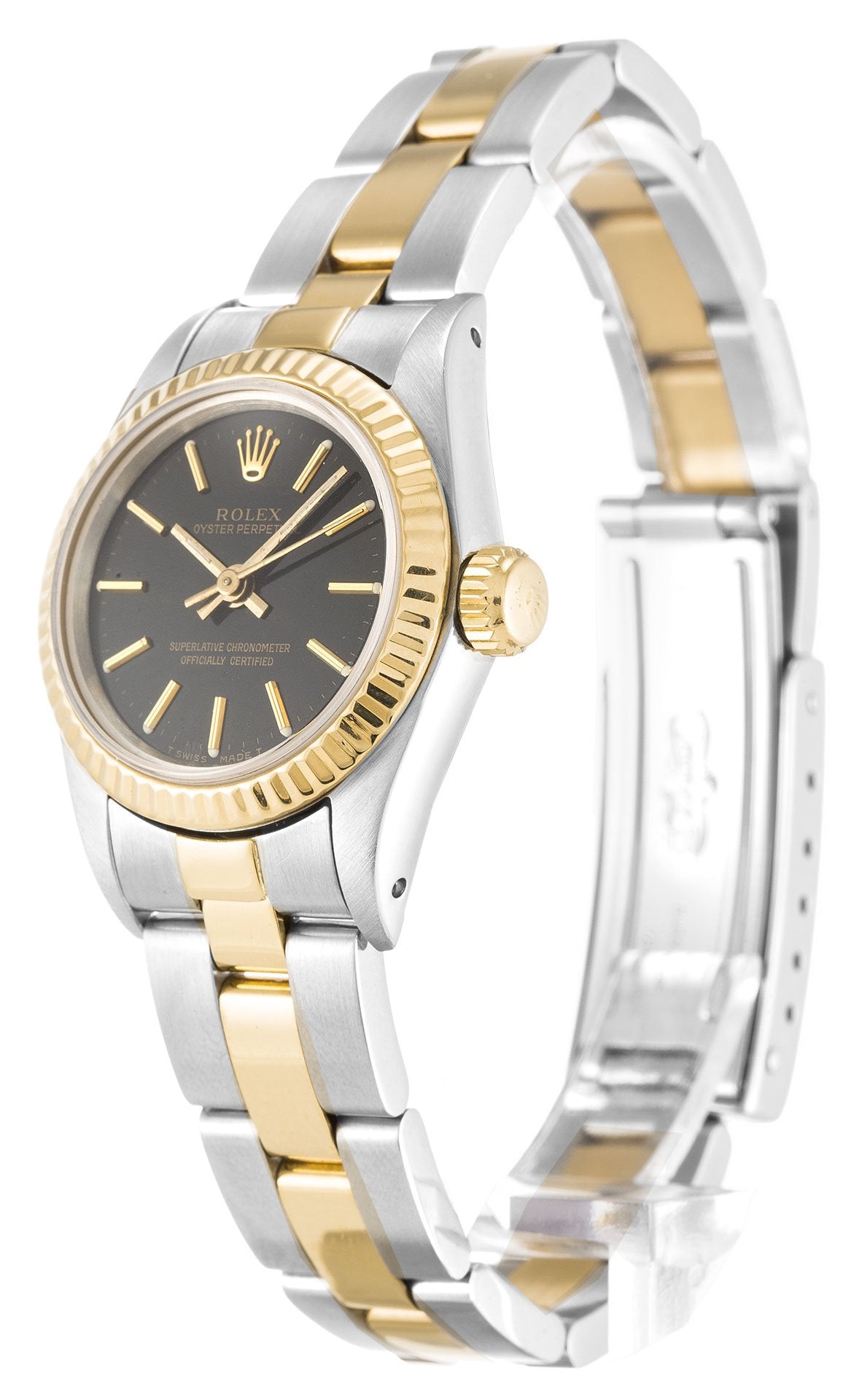 Rolex Oyster Perpetual Lady Black Dial 67193 24 mm
