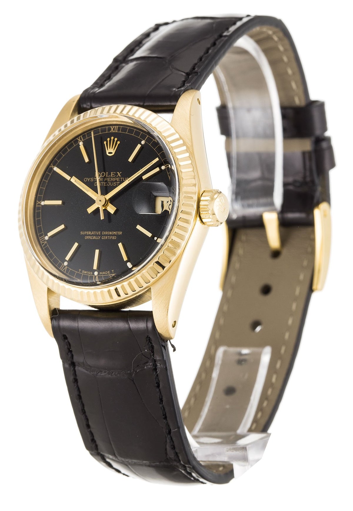 Rolex Datejust Mid-Size Black Dial 6827 31 mm