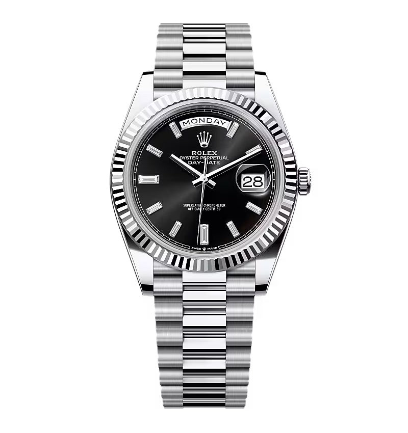 Rolex Day-Date Bright Black Diamond Dial 228236-0004 40 mm