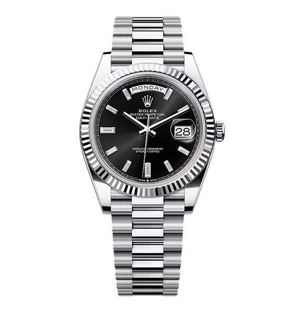 Rolex Day-Date Bright Black Diamond Dial 228236-0004 40 mm