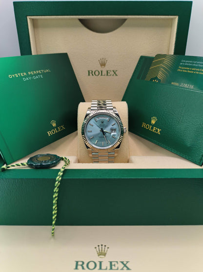 Rolex Day-Date Ice blue Dial 228236 40 mm