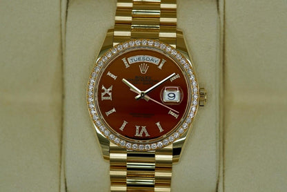 Rolex Day-Date Carnelian Dial 128348RBR 36 mm