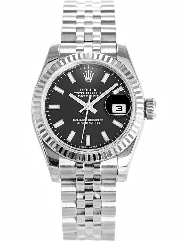 Rolex Datejust Black Dial 179174 26 mm
