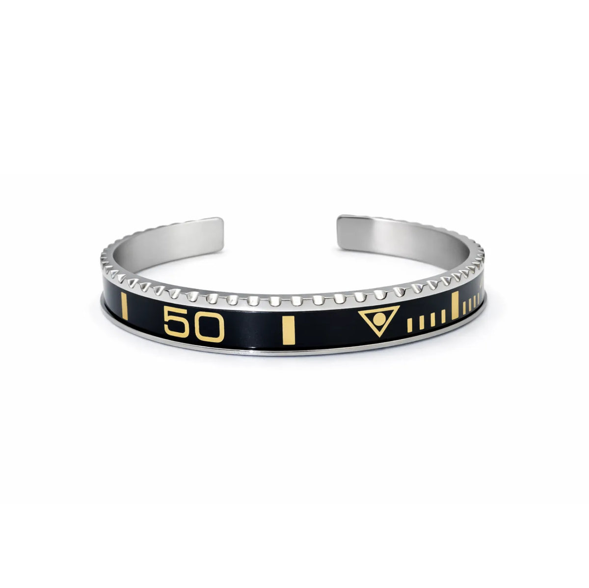 Black Titanium Steel Bezel Bracelet