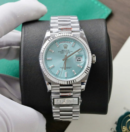 Rolex Day-Date Ice Blue Diamond Dial 128236-0009 36 mm