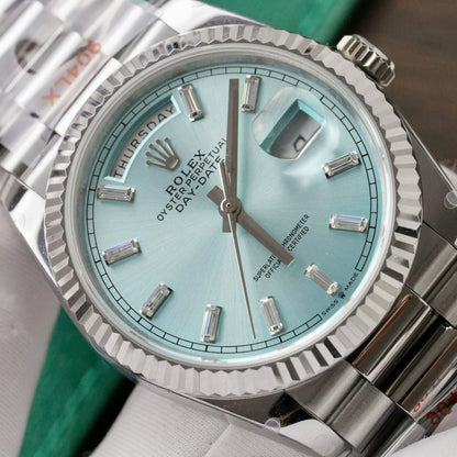 Rolex Day-Date Ice Blue Diamond Dial 128236-0009 36 mm