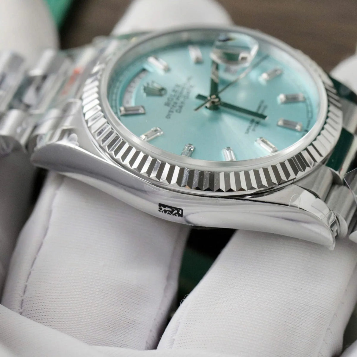 Rolex Day-Date Ice Blue Diamond Dial 128236-0009 36 mm