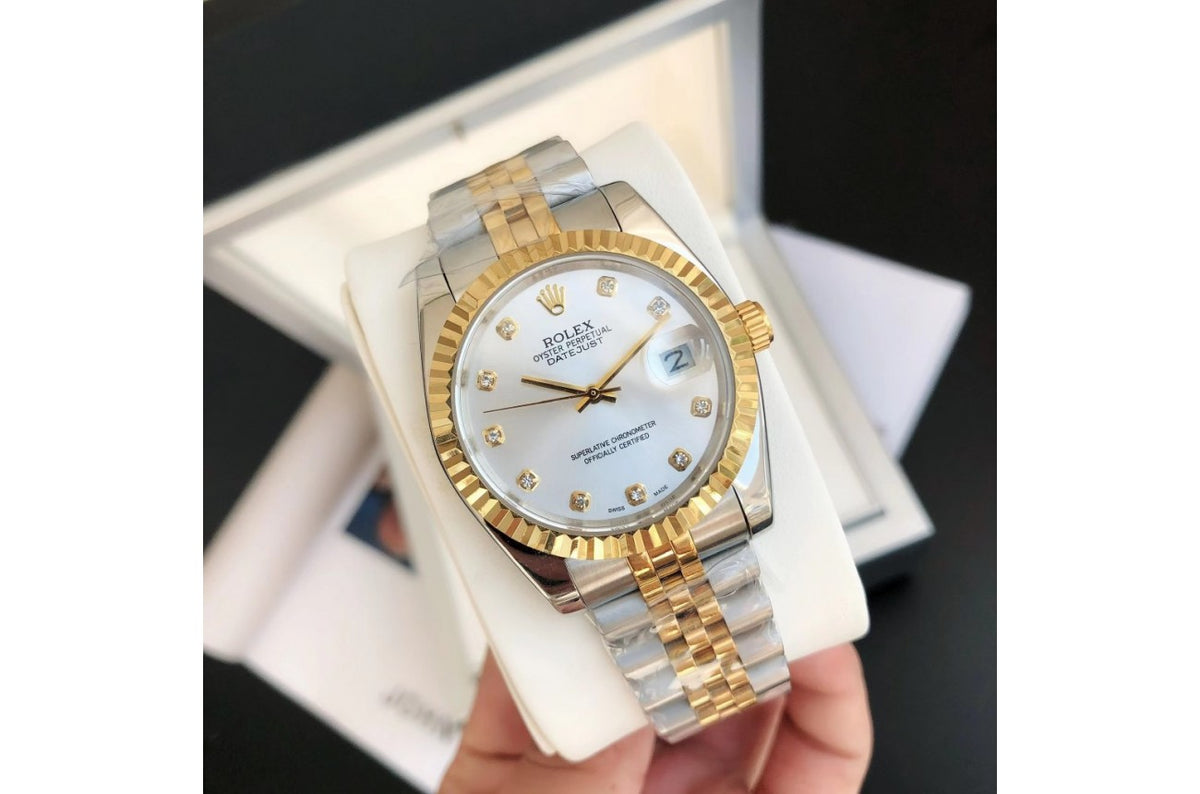 Rolex Datejust RG/SS Jub Sliver/Dia 36/28 mm