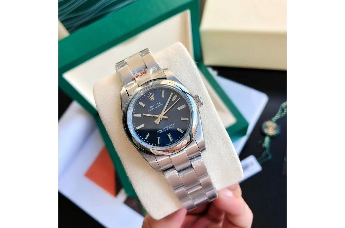 Rolex Oyster Perpetual SS/SS Blue/Stk 31/41 mm