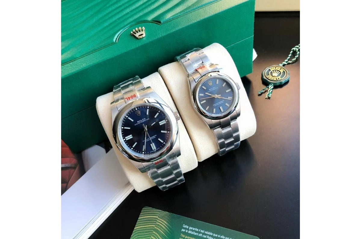 Rolex Oyster Perpetual SS/SS Blue/Stk 31/41 mm