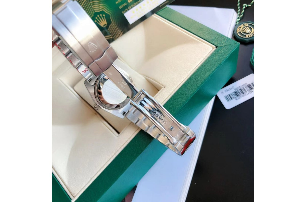 Rolex Oyster Perpetual SS/SS Green/Stk 31/41 mm