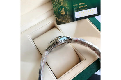 Rolex Oyster Perpetual SS/SS Red/Stk 31/41 mm