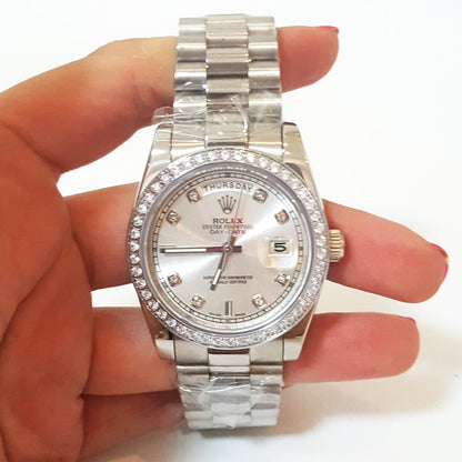 Rolex Day-Date Silver Dial 118346 36 mm